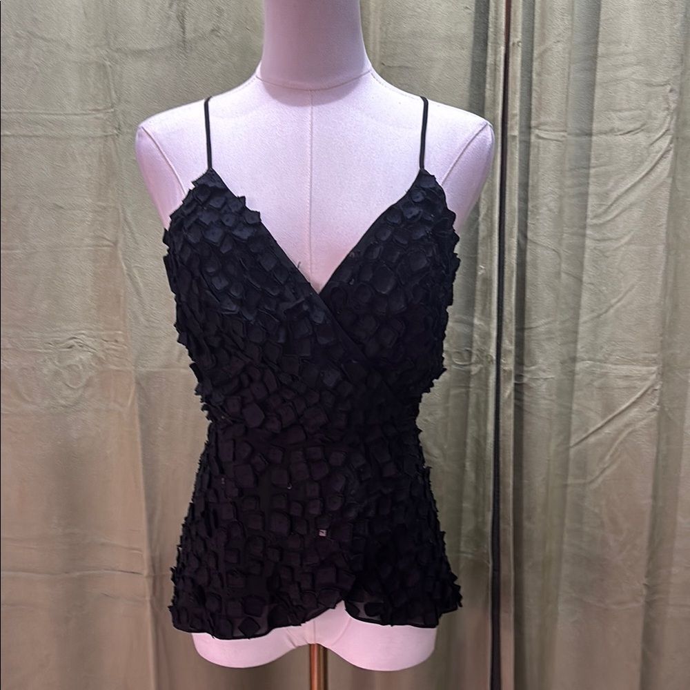 Diane Von Furstenberg Black silk Wrap Camisole, US4
